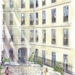 Résidence Coignet - Vue cours intérieure